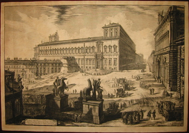 Piranesi Giovanni Battista (1720-1778) Veduta della Piazza di Monte Cavallo 1754 Roma